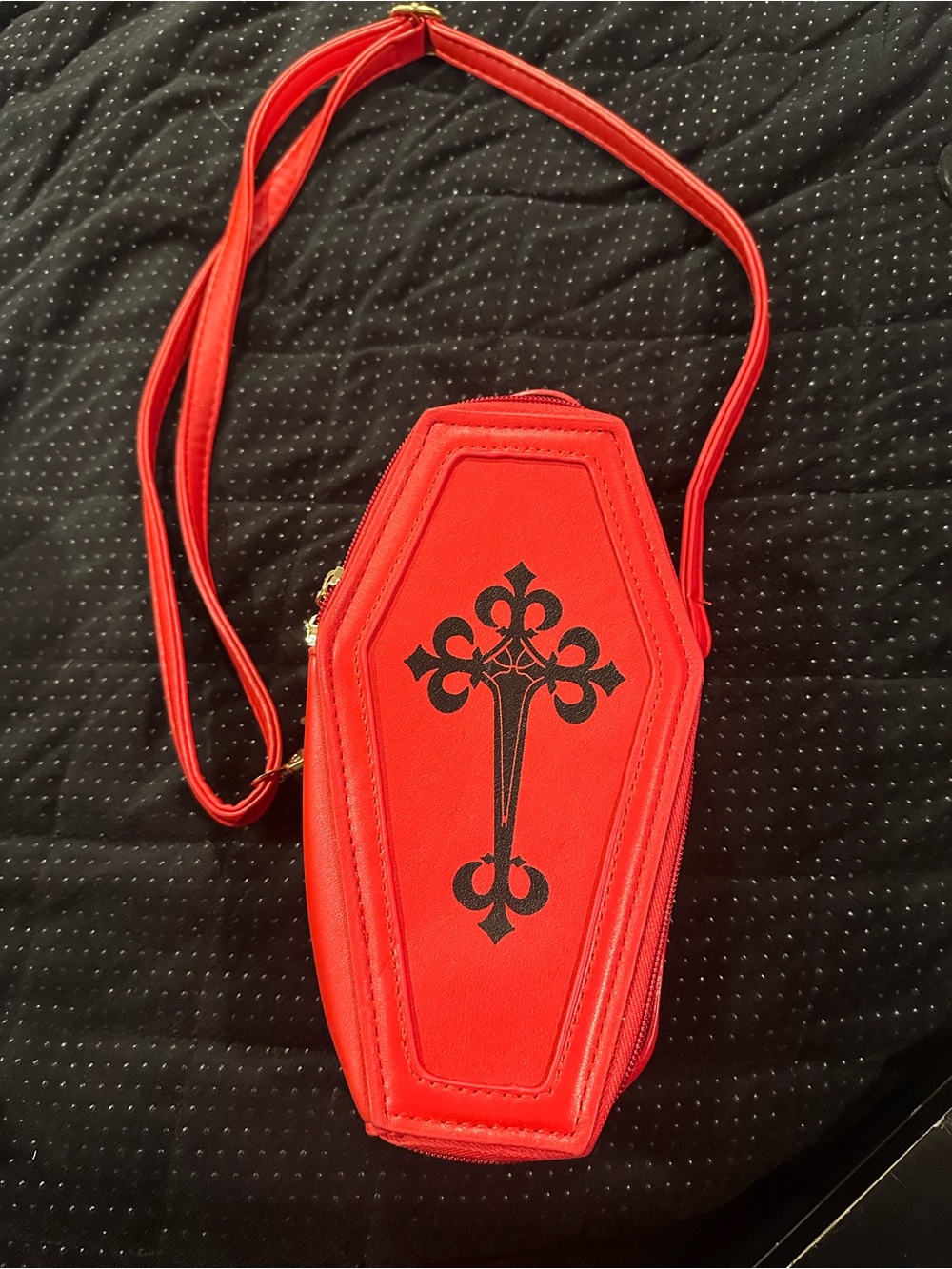 Red Coffin Cross Shoulder Bag - Women
